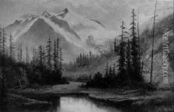Through The Rockies Oil Painting - Bernard W. McEvoy