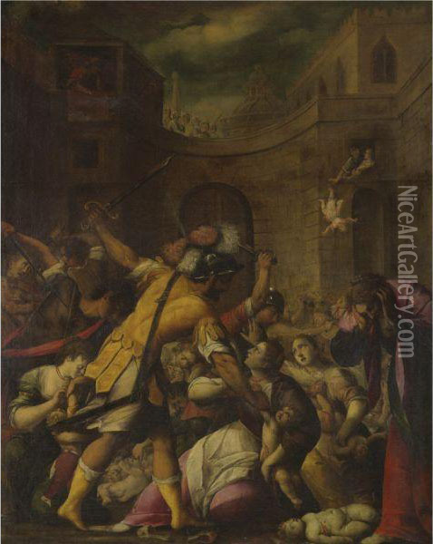 The Massacre Of The Innocents Oil Painting - Simone Barabino