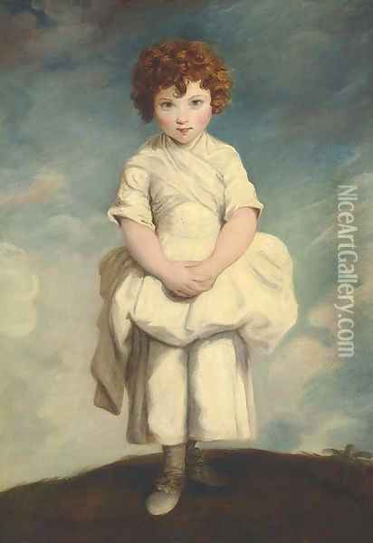 Portrait of Lady Gertrude Fitzpatrick as a child Oil Painting - Sir Joshua Reynolds