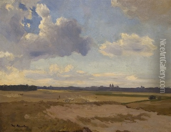 View Of Kaiserwerth Oil Painting - Max Hunten