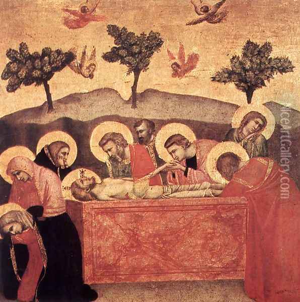 Entombment 1320-25 Oil Painting - Giotto Di Bondone