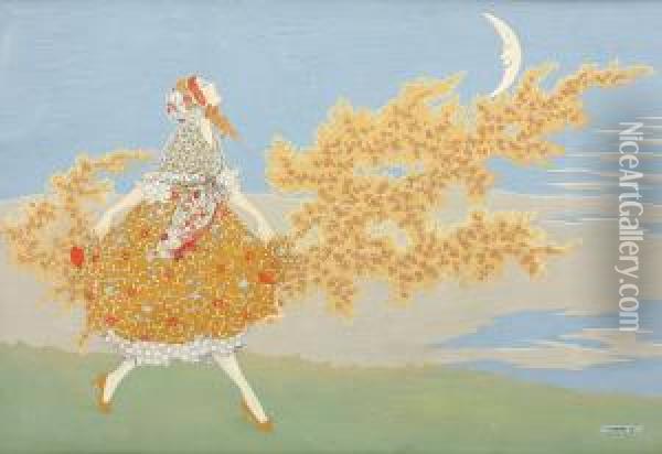 Allegory Of Poetry Oil Painting - Misu Teisanu