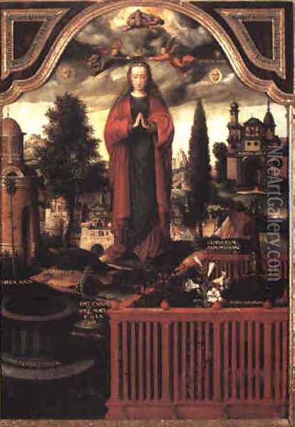The Immaculate Conception Oil Painting - Ambrosius Benson
