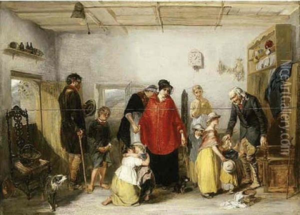 The Emigrant's Departure Oil Painting - Paul Falconer Poole