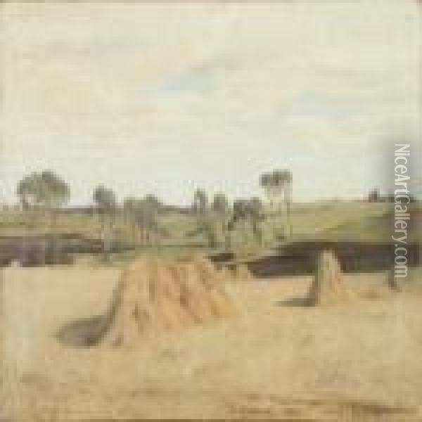 Harvest Scenery Oil Painting - Carl Vilhelm Meyer