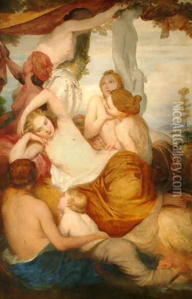 Diana's Nymphs, 1846 Oil Painting - George Frederick Watts
