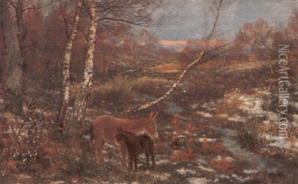 Paesaggio Con Somarelli Oil Painting - Arthur Hughes