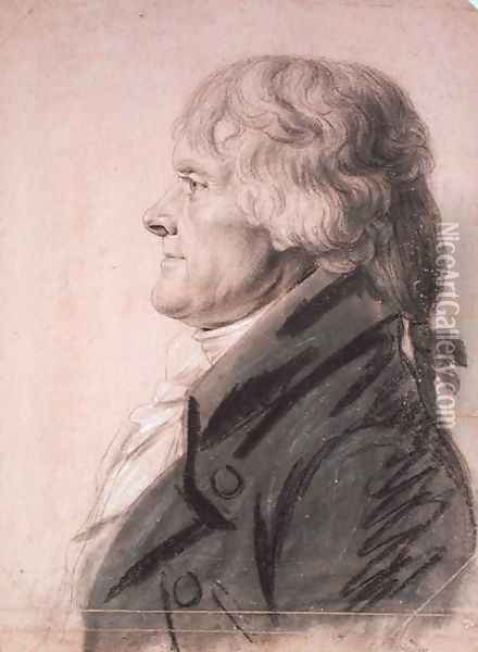 Portrait of Thomas Jefferson Oil Painting - Charles Balthazar J. F. Saint-Memin