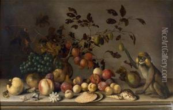 Nature Morte Aux Fruits Oil Painting - Balthasar Van Der Ast