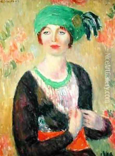 Girl with Green Turban Oil Painting - William Glackens