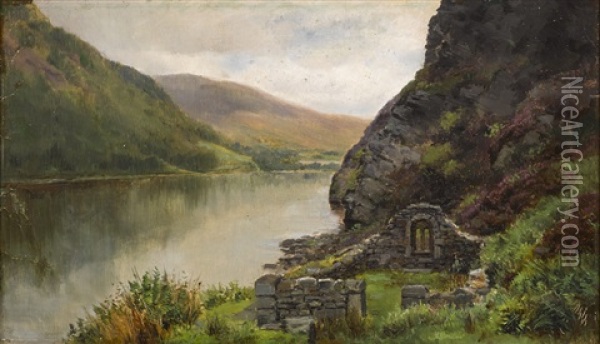 Glendalough, County Wicklow Oil Painting - Alexander Williams