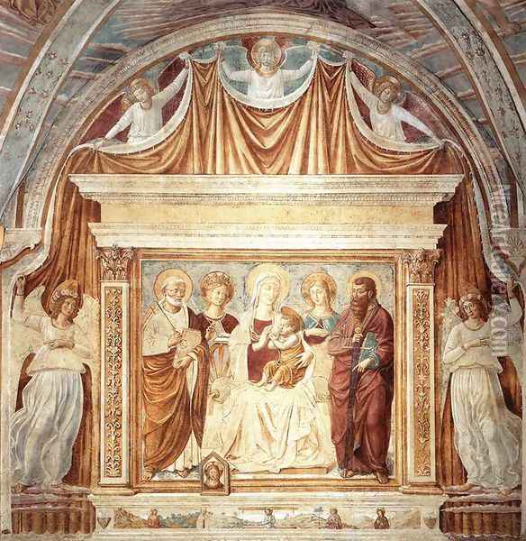 Maria Lactans 1484 Oil Painting - Benozzo di Lese di Sandro Gozzoli