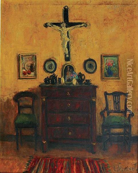 La Commode Oil Painting - Louis Thevenet