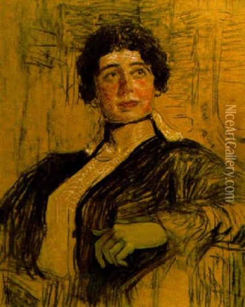 Naisen Muotokuva Oil Painting - Ilya Repin