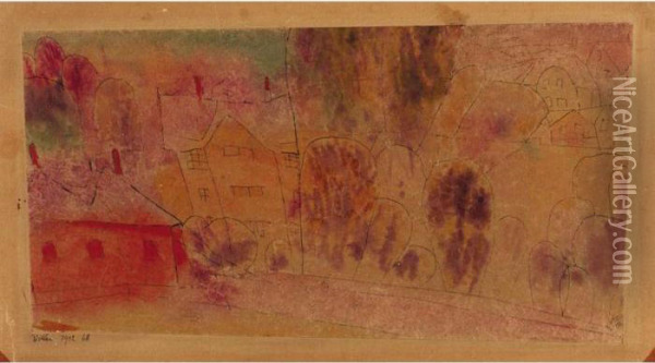 Villen (villas) Oil Painting - Paul Klee