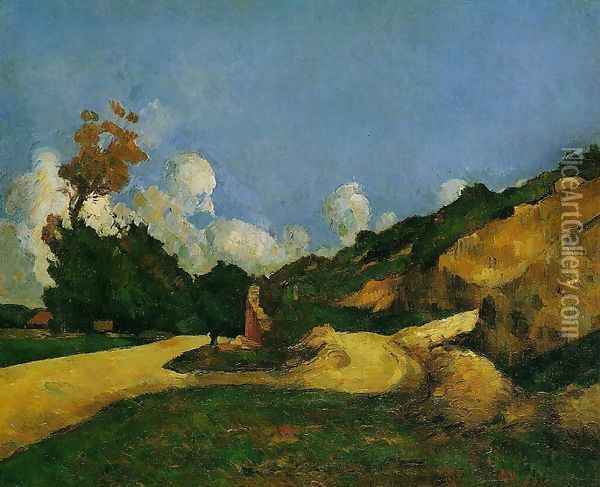 The Road Oil Painting - Paul Cezanne