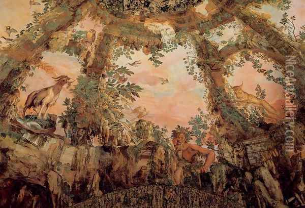 Ceiling fresco Oil Painting - Bernardino Barbatelli Poccetti