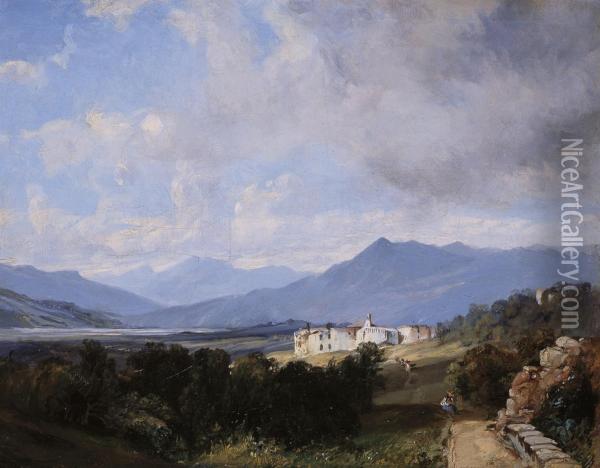 View Of Patzcuaro Oil Painting - Baron Jean-Baptiste Gros
