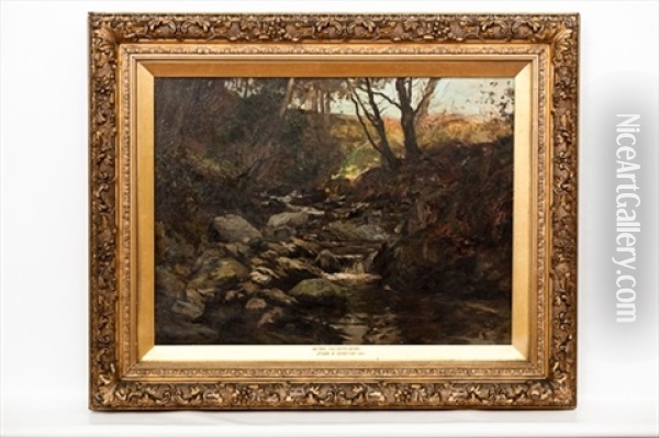 On The Clunter Burn Oil Painting - John Patrick Downie