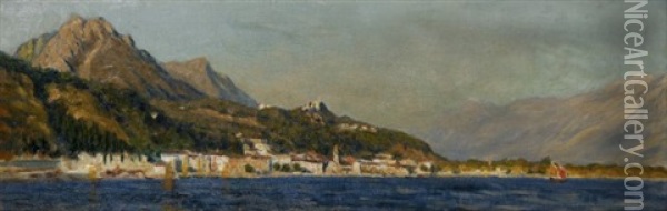 Coastal Scene Oil Painting - Frank S. Herrmann