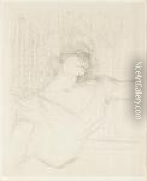 Yvette Guilbert Dans La Glu (wittrock 273, Adriani 252) Oil Painting - Henri De Toulouse-Lautrec
