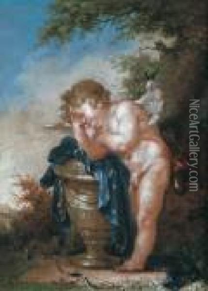 Amore A Lutto Oil Painting - Januarius Zick