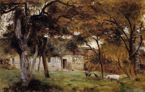 Farm in Normandy Oil Painting - Berthe Morisot