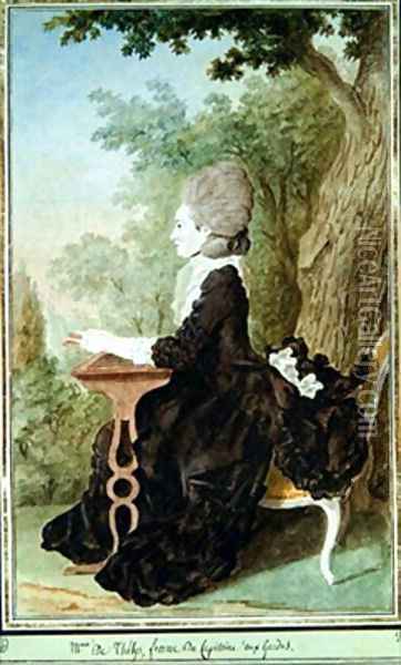 Comtesse de Thelis Oil Painting - Louis Carrogis Carmontelle