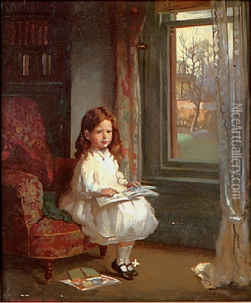 Portrait Of Clara Hughes Oil Painting - Sir William Orpen