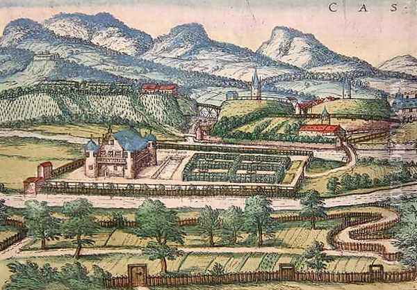 Detail of a View of Kassel from Civitates orbis terrarum Oil Painting - Franz Hogenberg