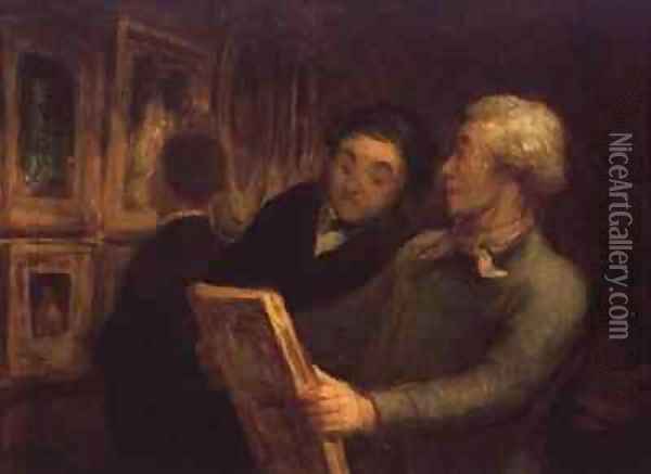 The Amateur Painter Oil Painting - Honore Daumier