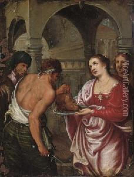 Salome With The Head Of Saint John The Baptist Oil Painting - Francesco Vanni