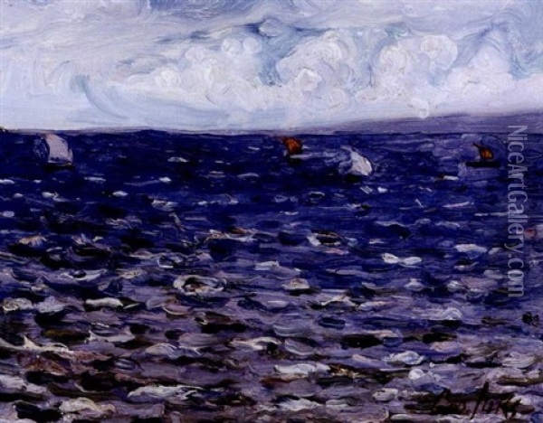 Sailing On A Breezy Day Oil Painting - George Benjamin Luks