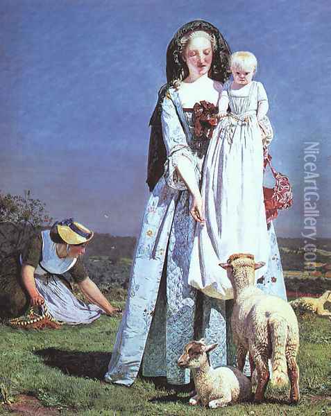 The Pretty Baa-Lambs 1852 Oil Painting - Ford Madox Brown