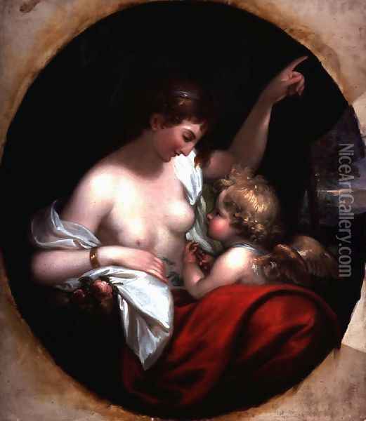 Venus and Cupid Oil Painting - Benjamin West