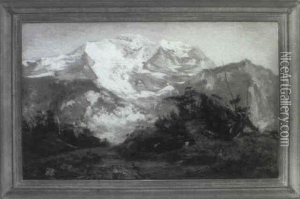 Mount Langley Oil Painting - Thomas Addison Richards