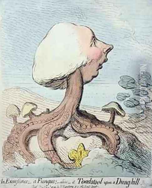 An Excrescence A Fungus Alias A Toadstool upon a Dung hill Oil Painting - James Gillray
