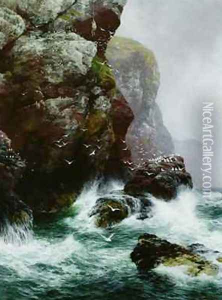 The Fowlers Crag Oil Painting - Peter Graham