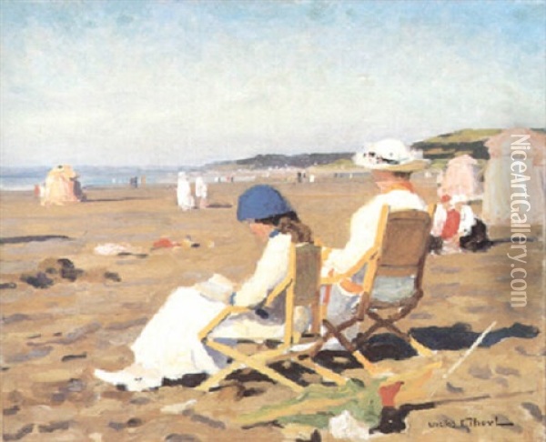 Vrouwen Op Het Strand In Bretagne Oil Painting - Victor Olivier Gilsoul