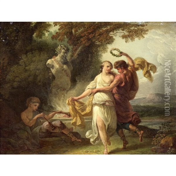 La Danse De Bacchus Oil Painting - Jacques Philippe Caresme