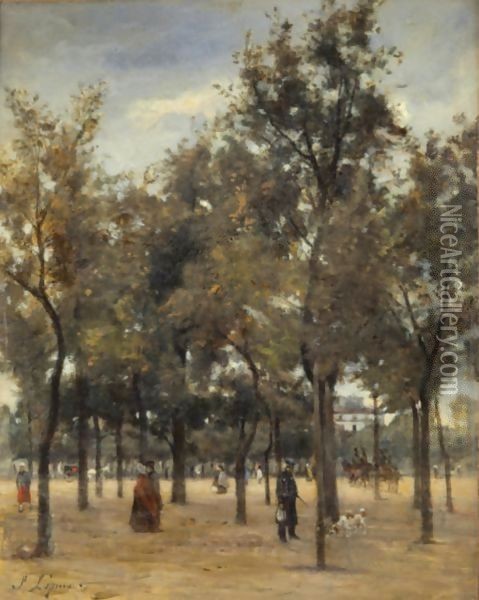 L'Esplanade Des Invalides Oil Painting - Stanislas Lepine