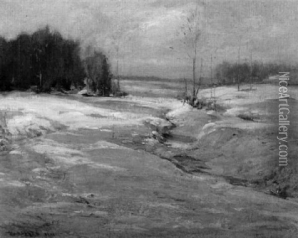 Winter Landscape Oil Painting - Frank W. Loven
