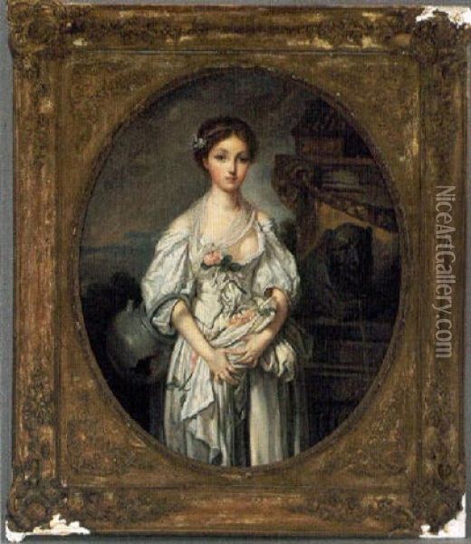 La Cruche Casse Oil Painting - Jean Baptiste Greuze