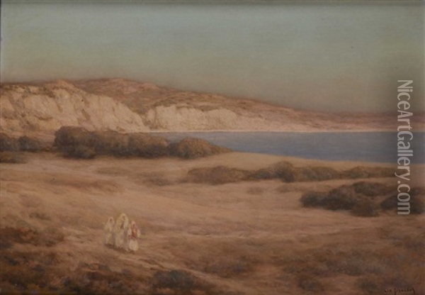 Les Cotes D'afrique Au Maroc Panneau (blanchet) Oil Painting - Louis Auguste Girardot