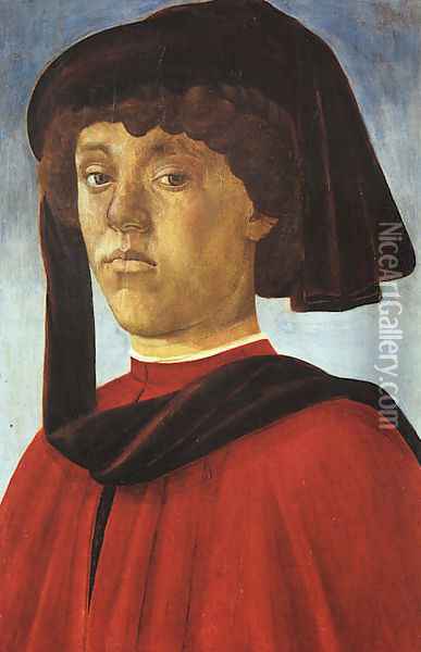 Portrait of a Young Man c. 1469 Oil Painting - Sandro Botticelli