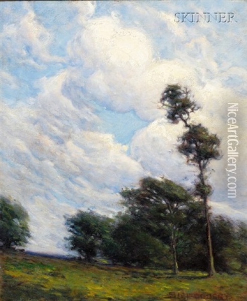 High On A Hilltop Oil Painting - Sidney W. Probert