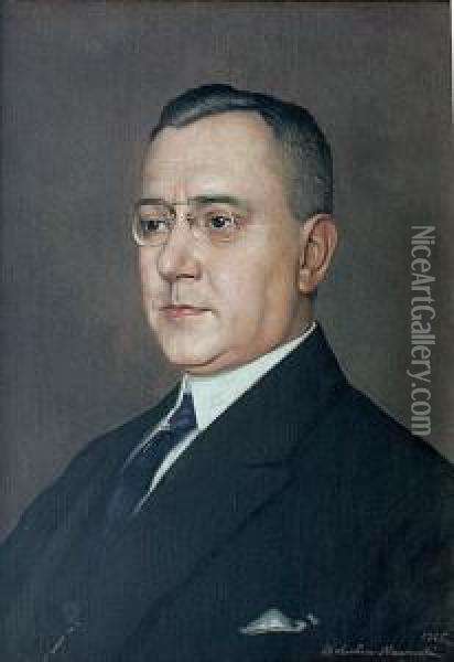 Portret Mezczyzny Oil Painting - Boleslaw Nawrocki
