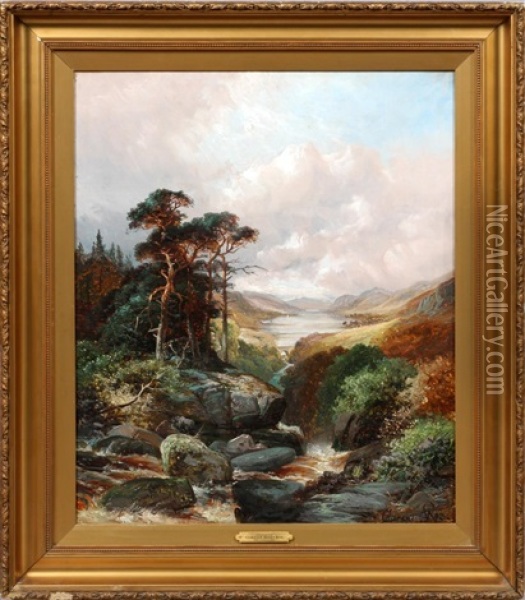 Serene Landscape Oil Painting - Clarence Henry Roe