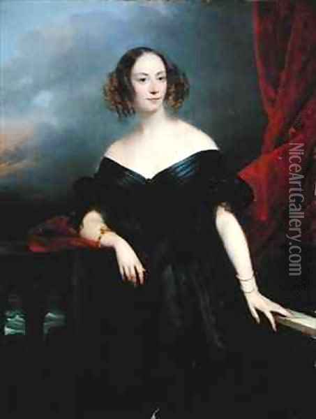 Madame Rampal Comtesse de Grigneuseville Oil Painting - Claude-Marie Dubufe