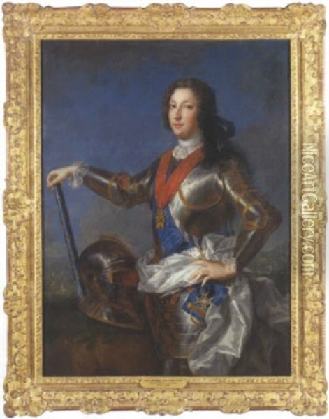Portrait De Louis, Duc D'orleans Oil Painting - Alexis-Simon Belle